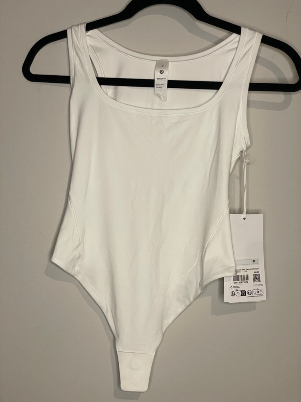 ✨NEW✨ Lululemon Nulu Square Neck Tank Bodysuit White XS Wundermost